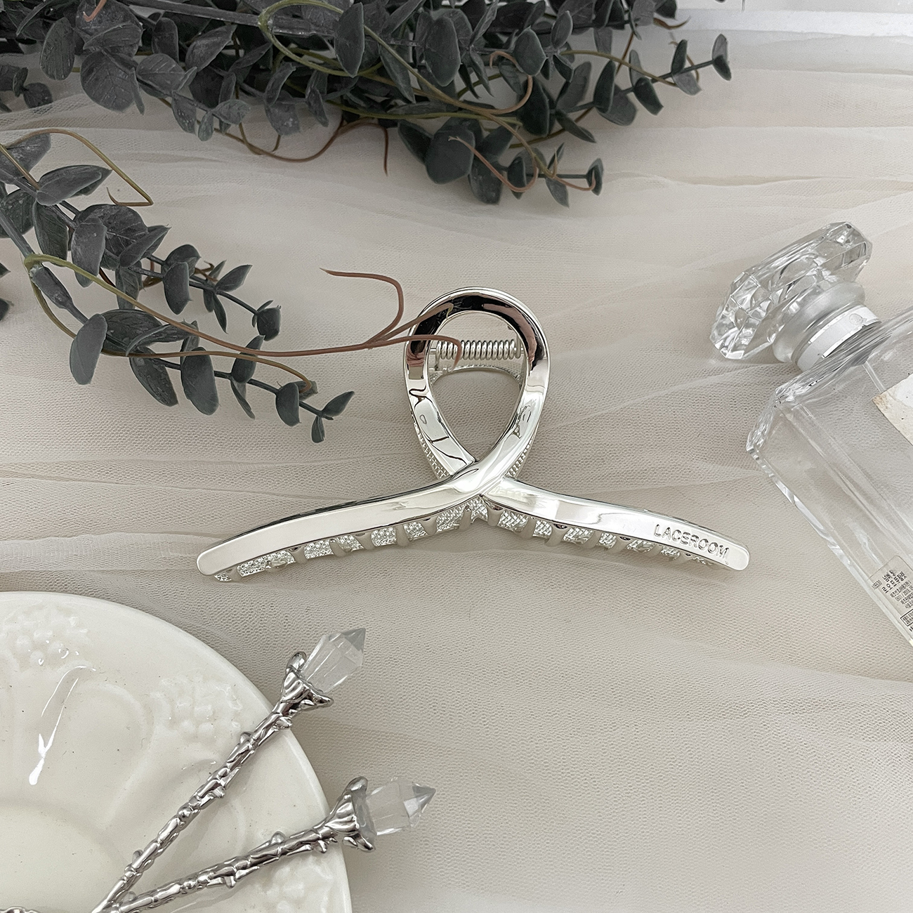 레이스룸 올림 긴 머리 헤어 집게핀 꼬임 메탈 대 왕 숱많은 빅사이즈 3세대 국산