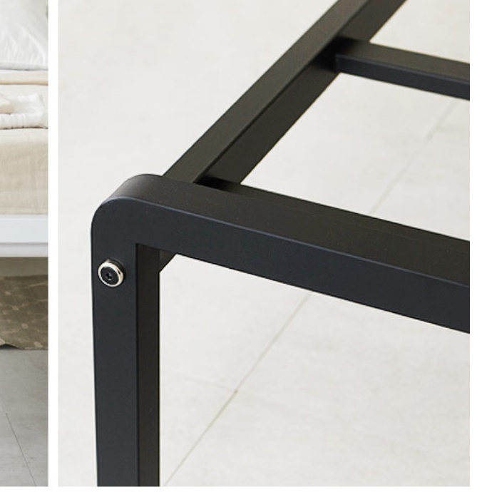 호텔형 침대 철제 프레임 헤드리스 침대 호텔식 높은 침대