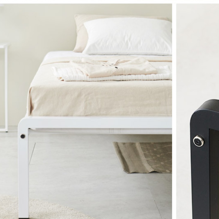 호텔형 침대 철제 프레임 헤드리스 침대 호텔식 높은 침대