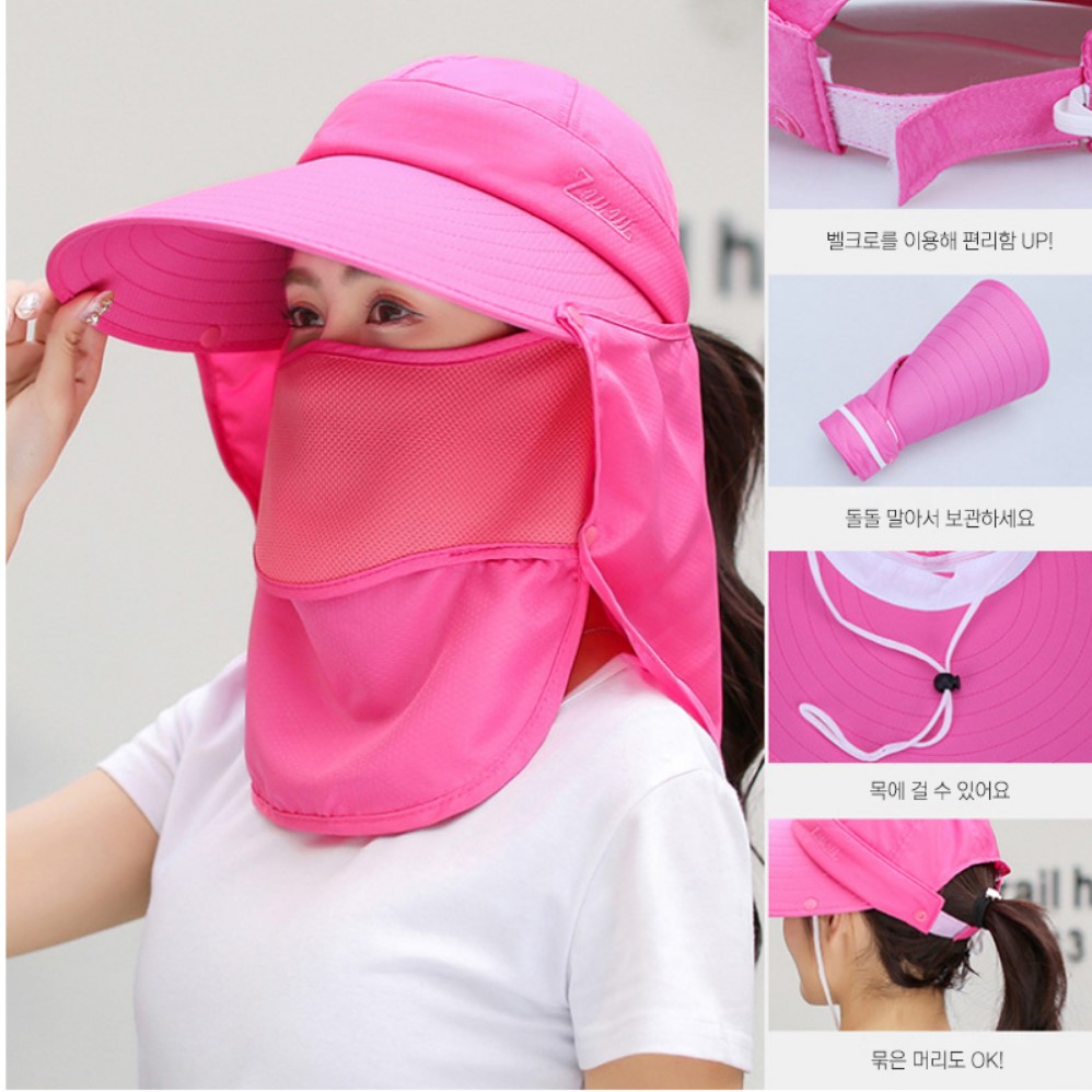 모자햇빛가리개천 썬캡 코스트코 해가림 목가리는 뒷목 대왕 자외선 차단 농사 - 상세 이미지 4