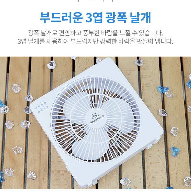 작은선풍기 네모 사각선풍기 유선소형선풍기 미니써큘레이터 - 상세 이미지 3