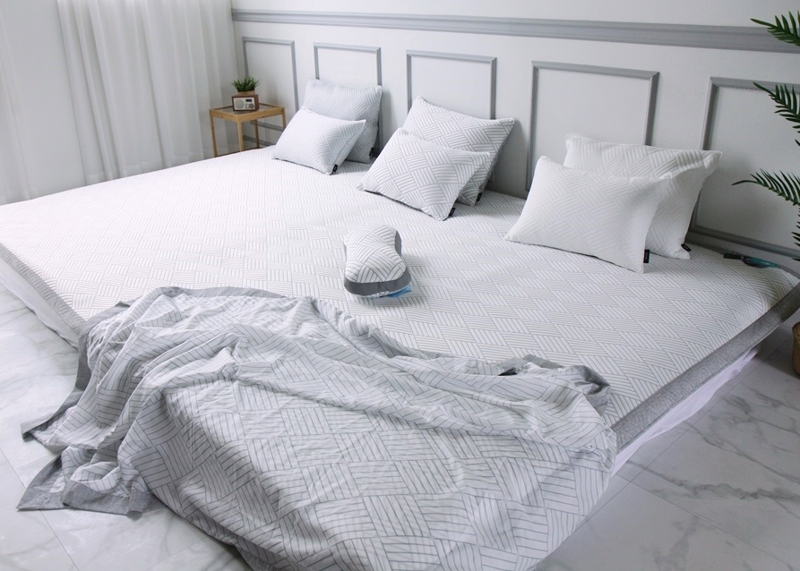 천사베딩 25년 휴비스 듀라론 여름 냉감패드 퀸 침대패드 고정밴드