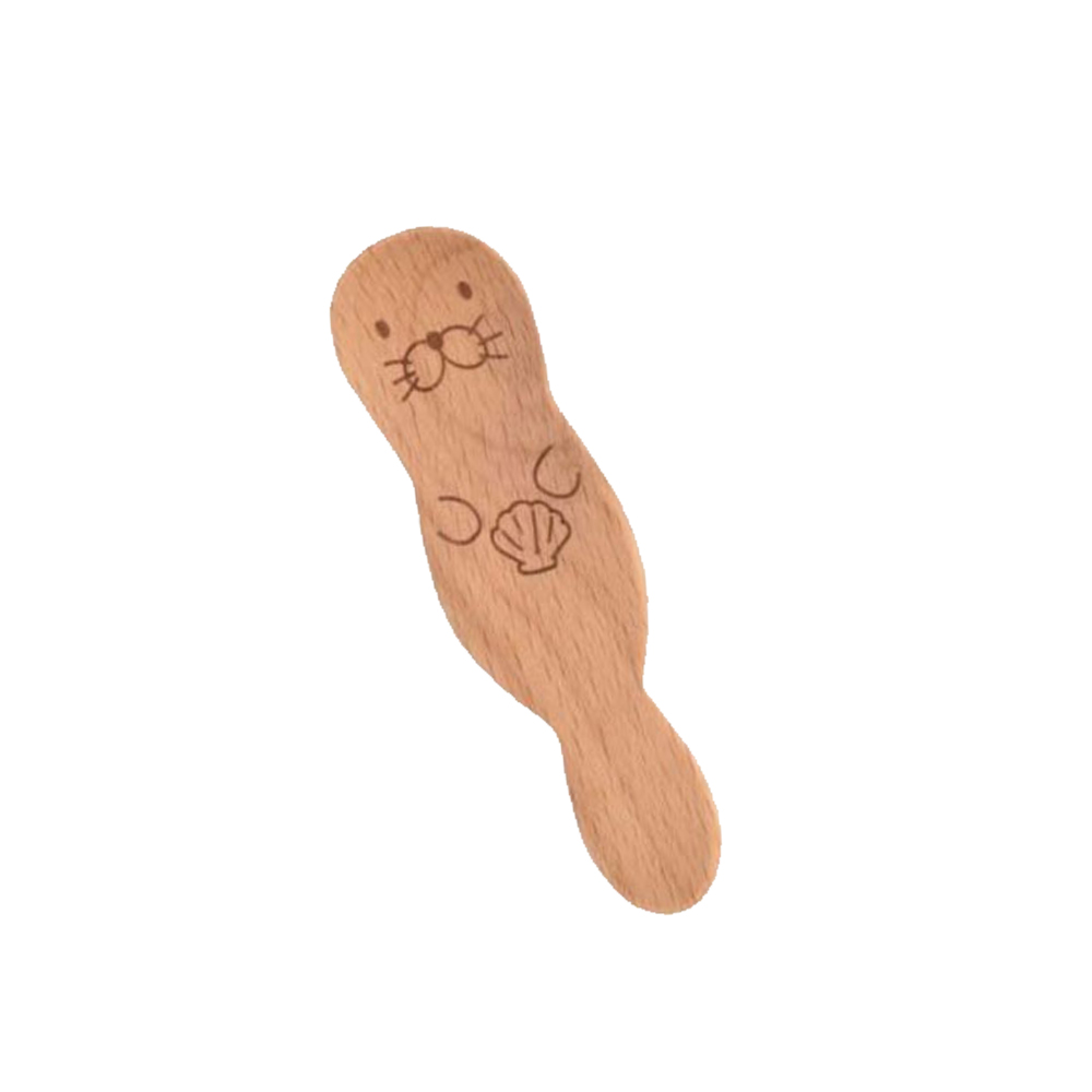 토우게이 해달모양 네이처 우드 요거트스푼 나무 디저트스푼 너도밤나무