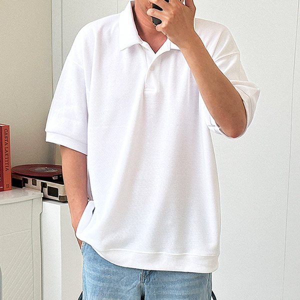 남자 PK 반팔카라티 수피마 오버핏카라티 빅사이즈