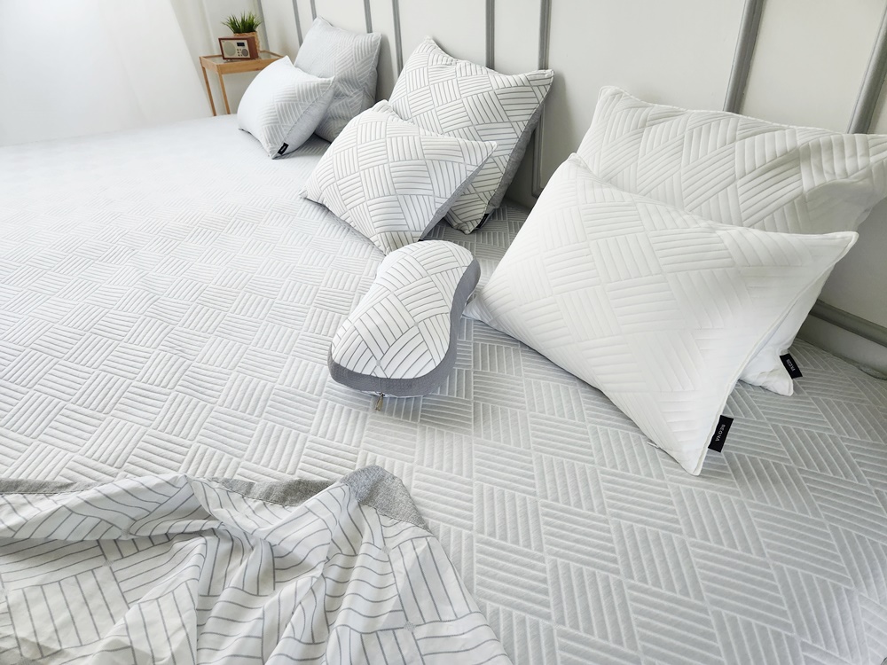 천사베딩 쿨링 여름 냉감 듀라론 패밀리패드 침대패드 고정밴드 아이보리 (280x210)