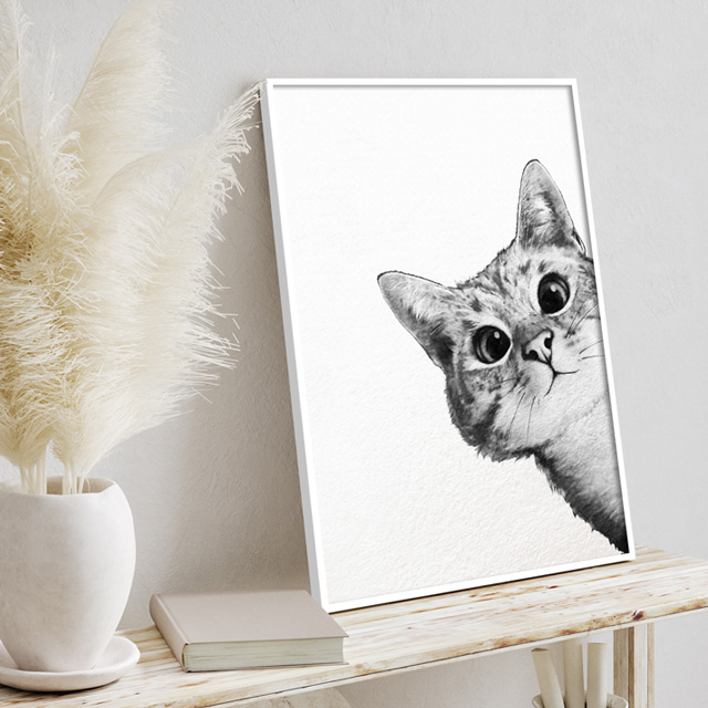 고양이 그림 액자 감성 모던 동물 캔버스 인테리어 포스터 집들이선물 1일러스트아트픽야옹이 이미지 7