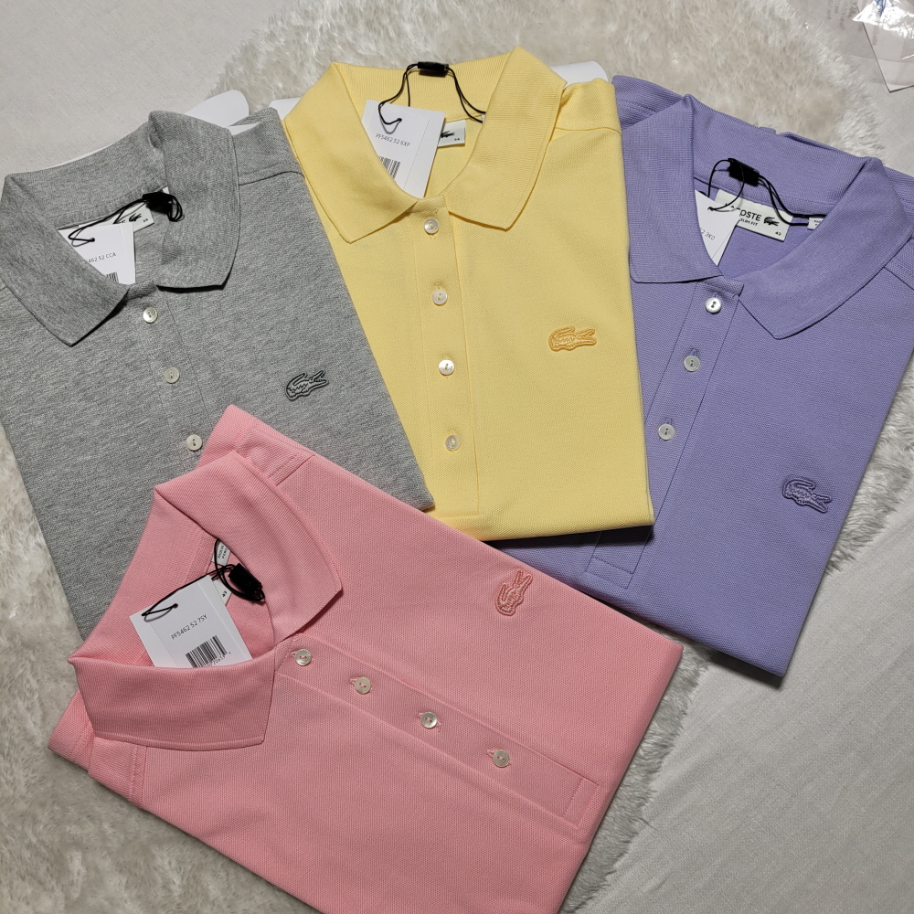 라코스테 여자 반팔 폴로티 슬림핏 코튼 피케 반티 셔츠 16컬러 PF5462-52 - 상세 이미지 3