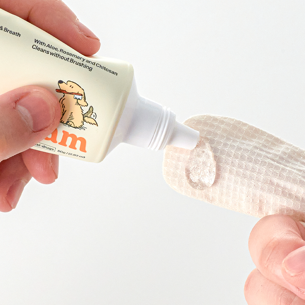 래핑찰리 야미덴탈잼 피넛버터향 80g 강아지치약 치석제거 입냄새제거 이미지 2