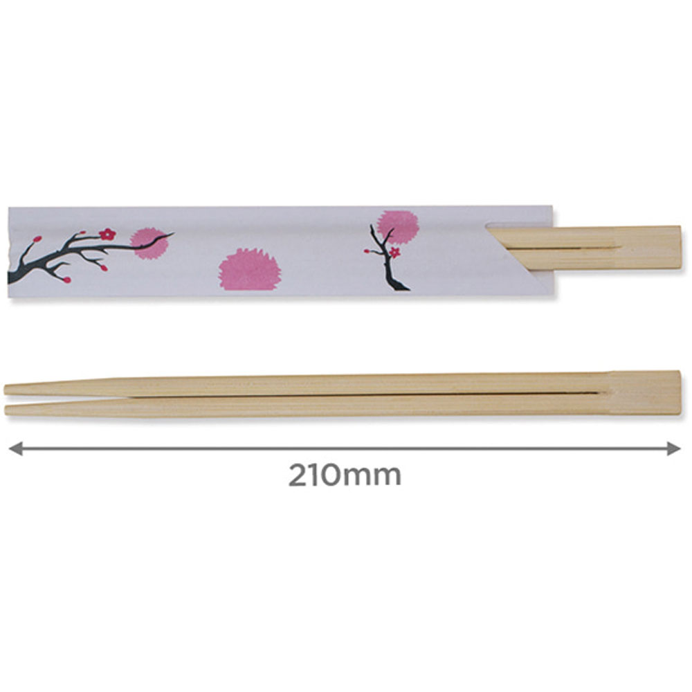 일회용 나무 젓가락 벚꽃 1000개 반포장 210mm 대나무 - 상세 이미지 3