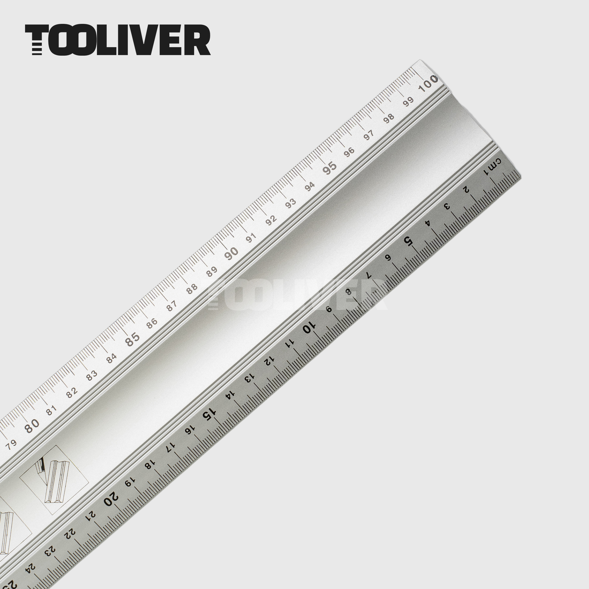 알루미늄 손잡이자 일자 전기 기능사 실기시험 자 100cm 이미지 2