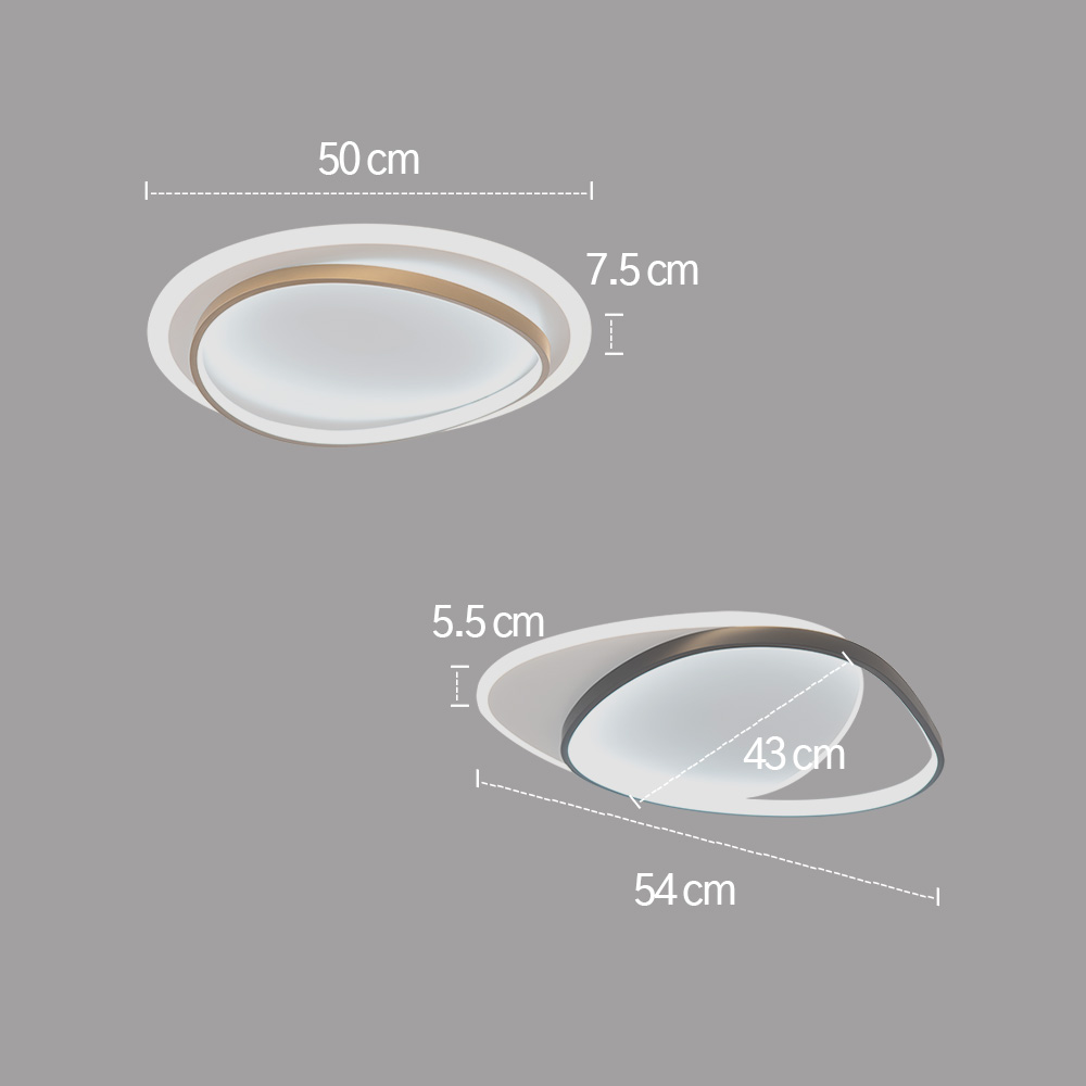 LED 방등 방조명 마키아 50W 블랙 거실 안방 천장등 - 상세 이미지 5