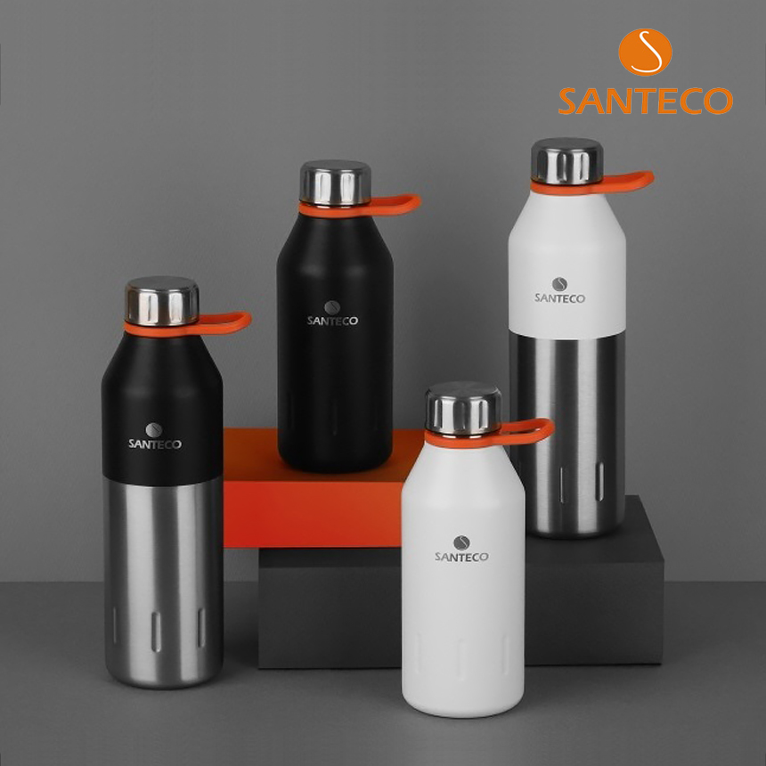 산테코 콜라 이중진공 휴대용 보온보냉병 500ml, 카본블랙, 1개 - 상세 이미지 5