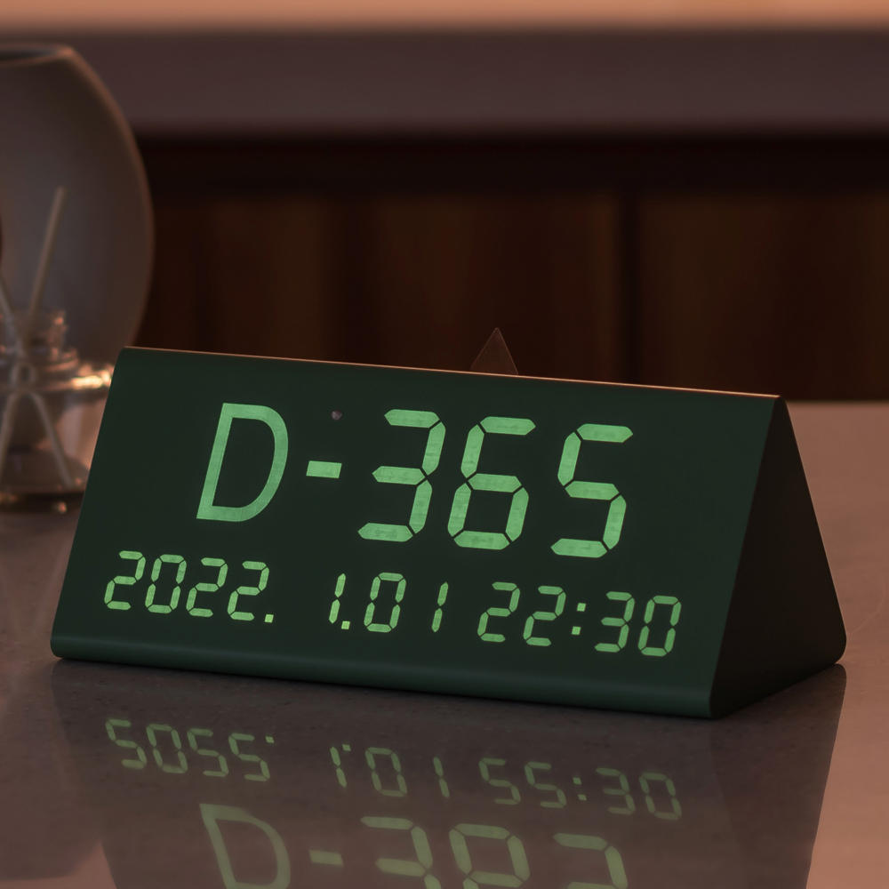 플라이토 우드 디데이 D-DAY 디지털 전자 탁상 시계