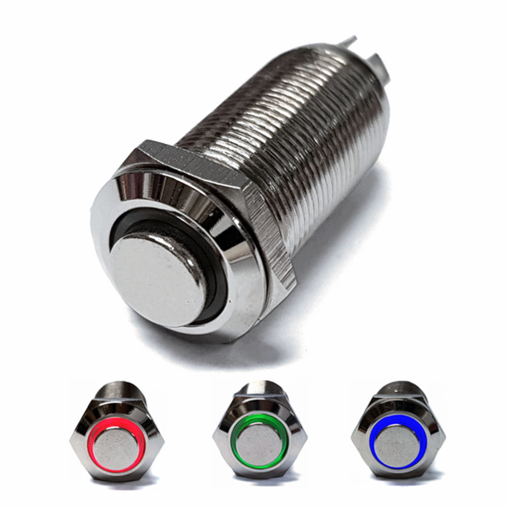 QN12-D6 12파이 락타입 방수스위치 / LED 3V IP65