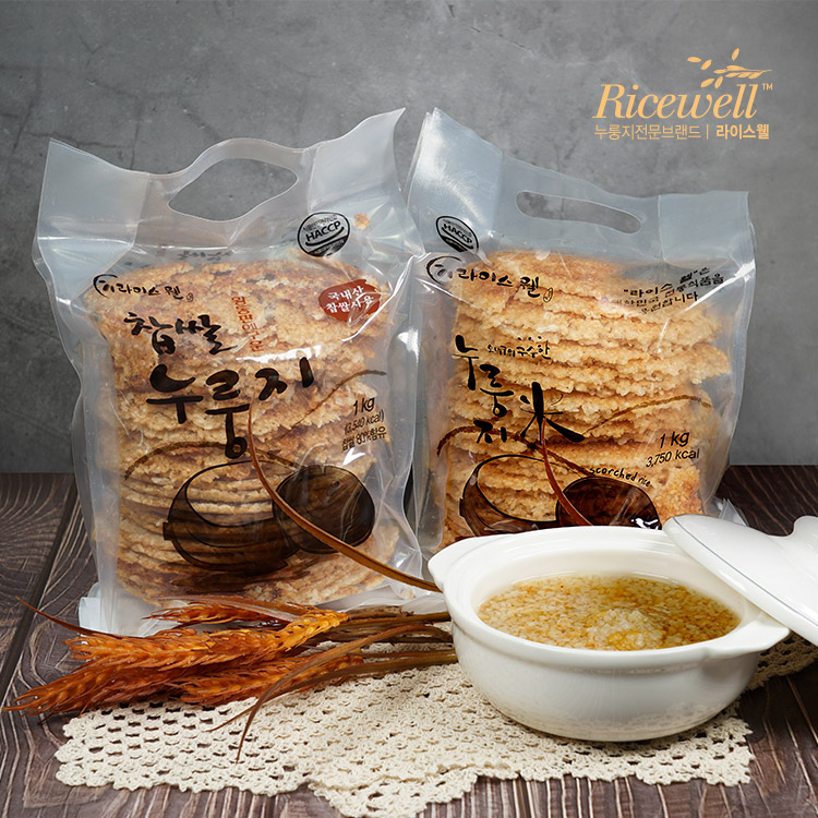 라이스웰 누룽지 1kg 세트(백미, 현미, 찹쌀) (총 3kg) - 상세 이미지 2