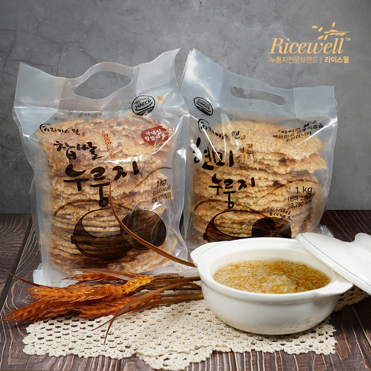 라이스웰 현미누룽지1kg+ 찹쌀누룽지1kg