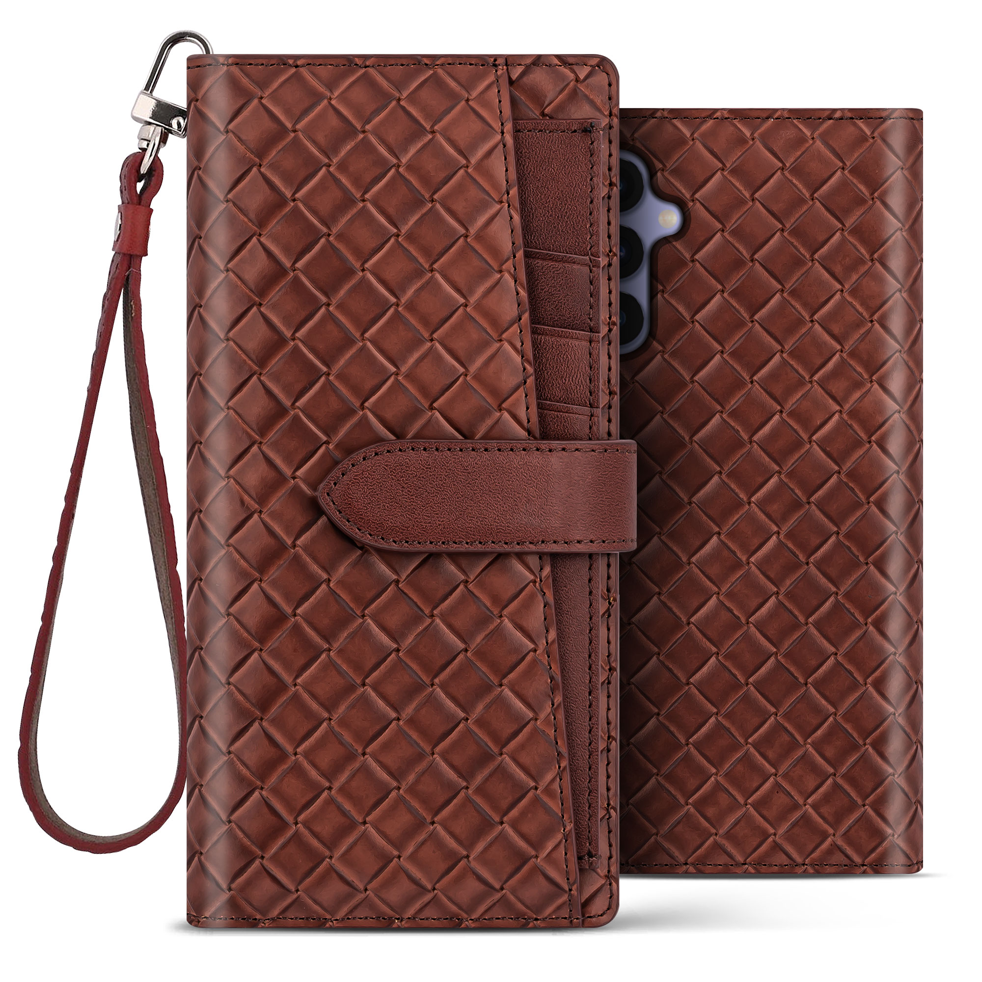 갤럭시 A165 비첸티노 카드포켓 지갑형 다이어리 핸드폰 케이스 마호가니레드 - 상세 이미지 3