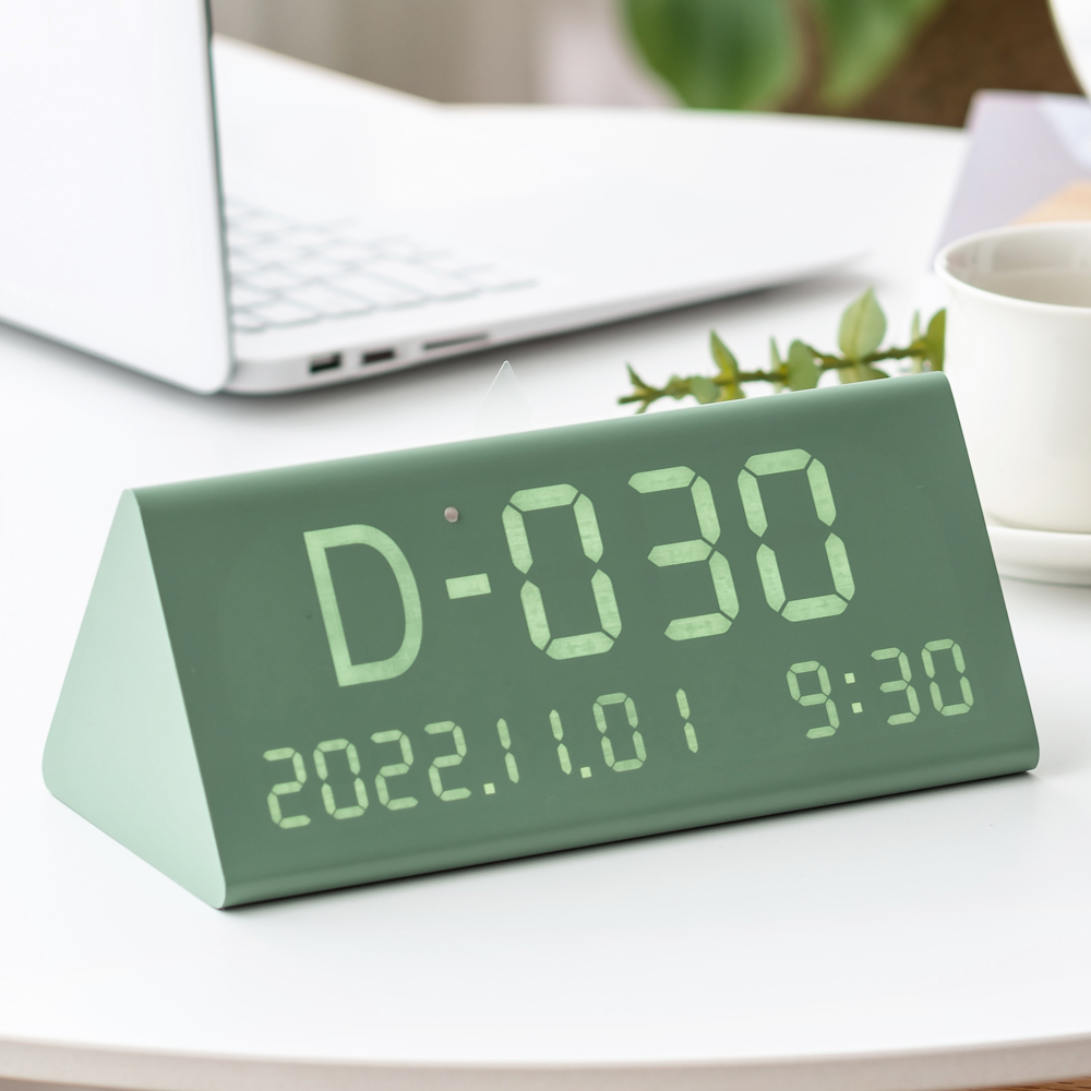 플라이토 우드 디데이 D-DAY 디지털 전자 탁상 시계