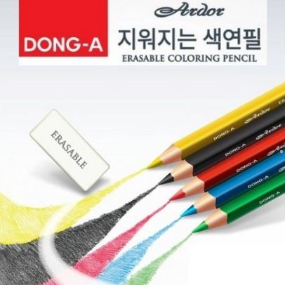 동아 부드러운 점보 색연필 아도르 육각 색연필 : 메론문구점