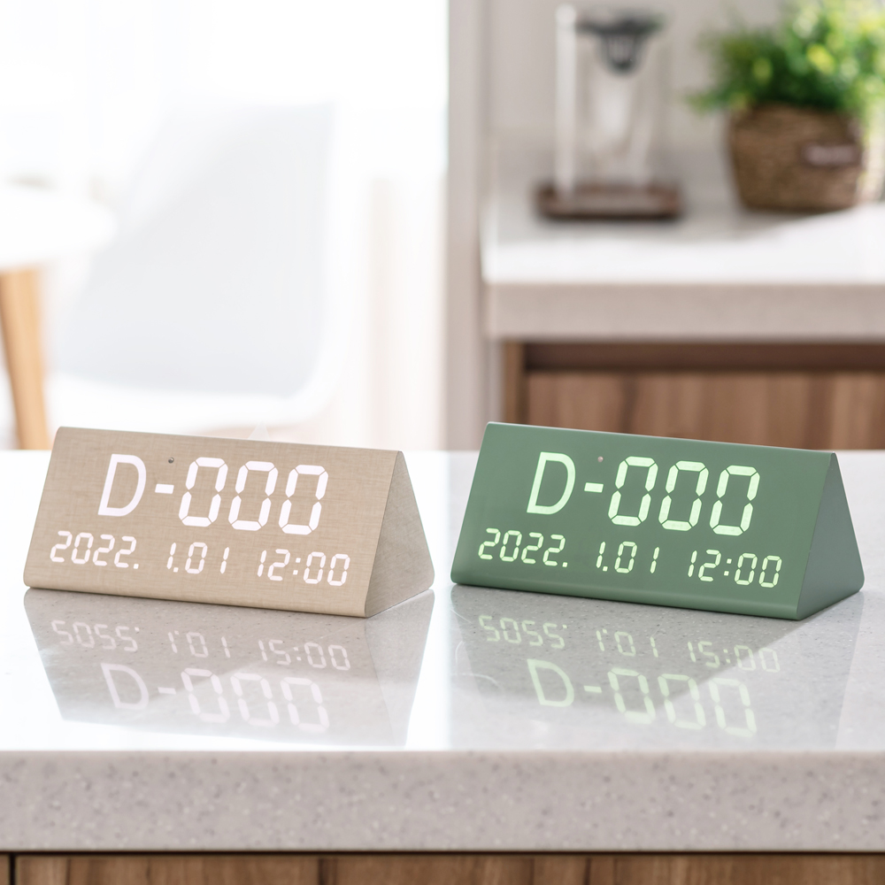 플라이토 우드 디데이 D-DAY 디지털 전자 탁상 시계