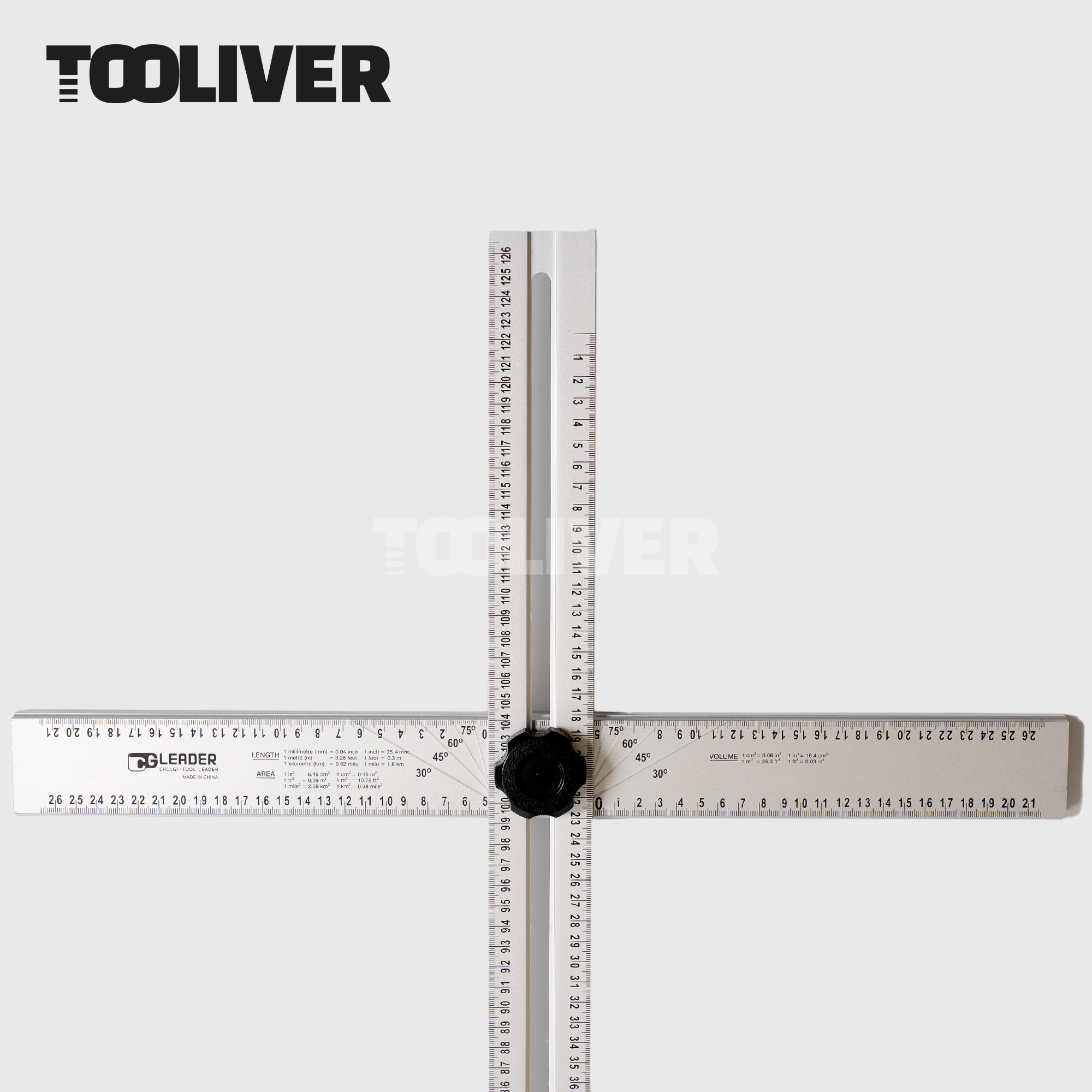 툴리버 T자 티자 각도조절 알루미늄 타일 건축 설계 작업용자 120cm 대칭형 이미지 2