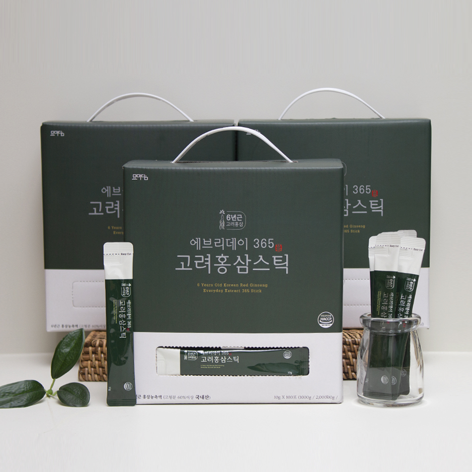 묘미담 6년근 에브리데이365 고려 홍삼스틱 100포+100포