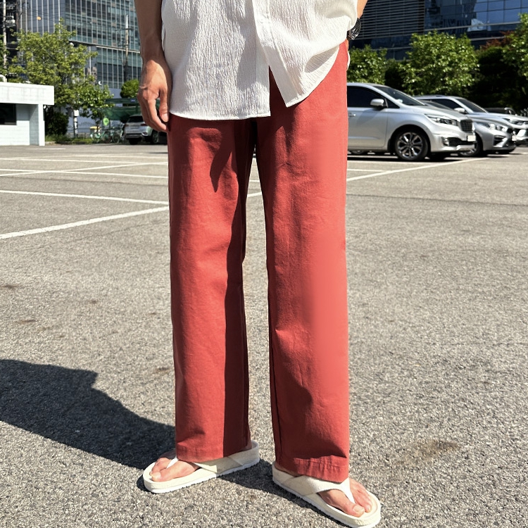 남자 호스머 여름 린넨 바이오 와이드 밴딩팬츠 6컬러 - 상세 이미지 5