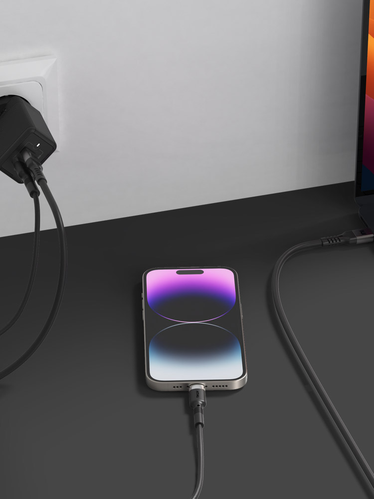 USB PD 45W PPS GaN 접지 듀얼 초고속 충전기 GA210 블랙 - 상세 이미지 4