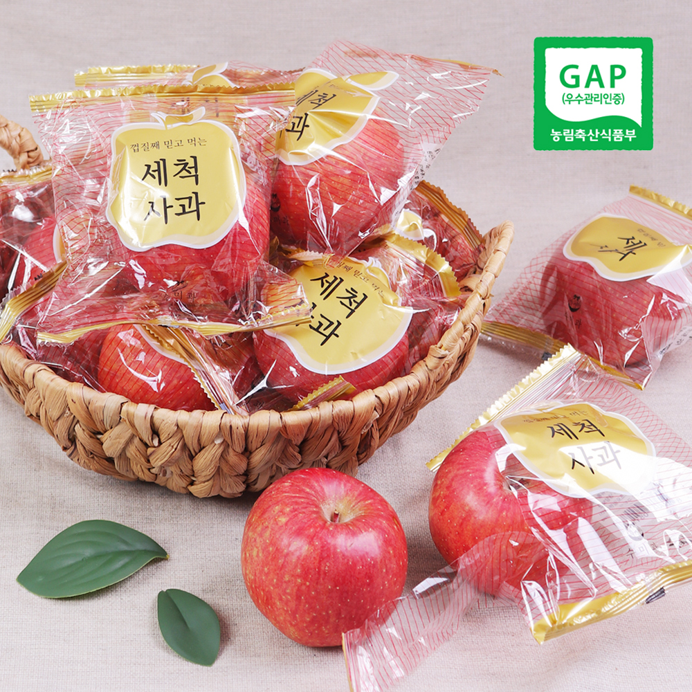 [프리본] 껍질째 먹는 아삭달콤한 세척 사과 2.5kg(박스) - 상품 이미지