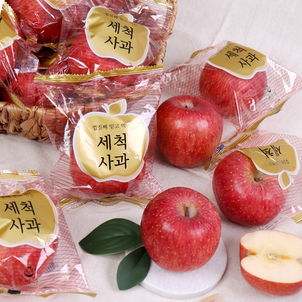 [프리본] 껍질째 먹는 아삭달콤한 세척 사과 2.5kg(박스) - 상세 이미지 4