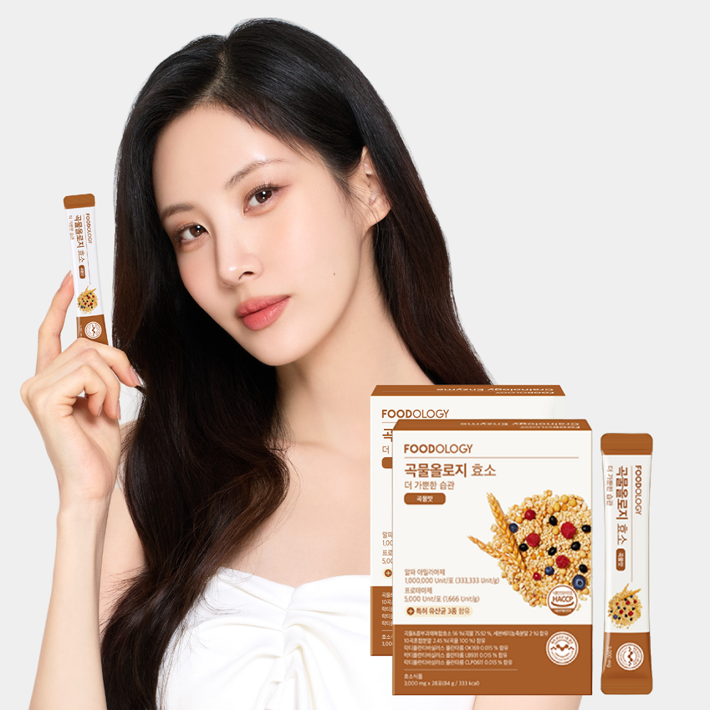 푸드올로지 곡물 올로지 고역가수치 소화 효소 28포, 2개