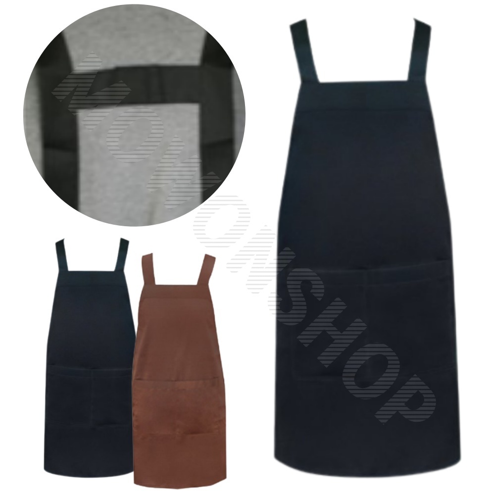 카페용 앞치마 홀서빙 커피숍 서빙 업소용 H형 검정