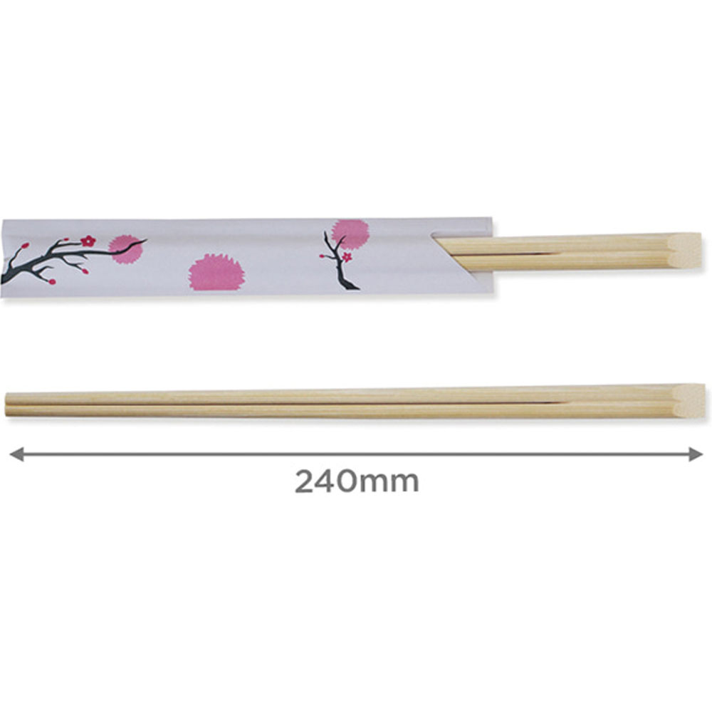 일회용 나무 젓가락 벚꽃 1000개 반포장 240mm 대나무 - 상세 이미지 3