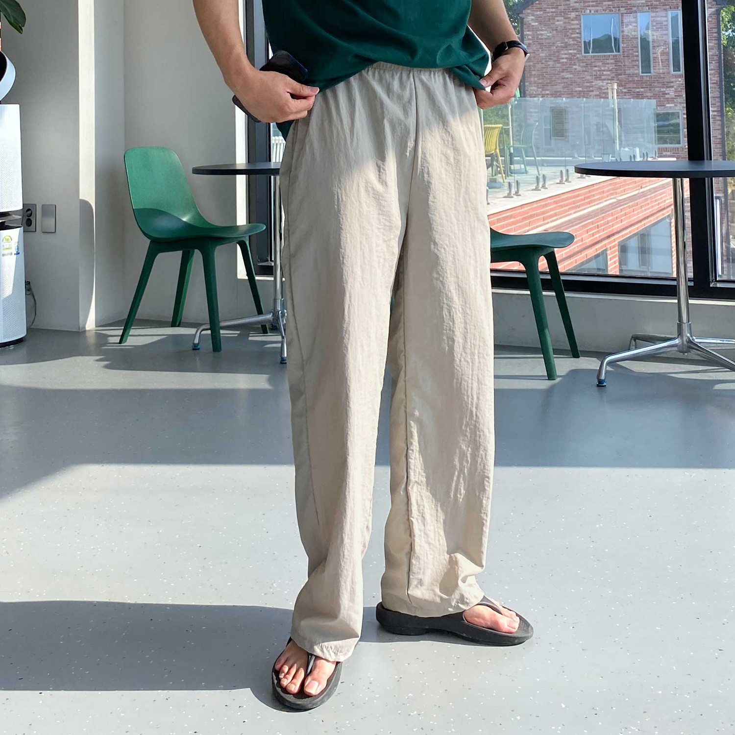 나일론와이드팬츠 나일론바지 - 상세 이미지 5