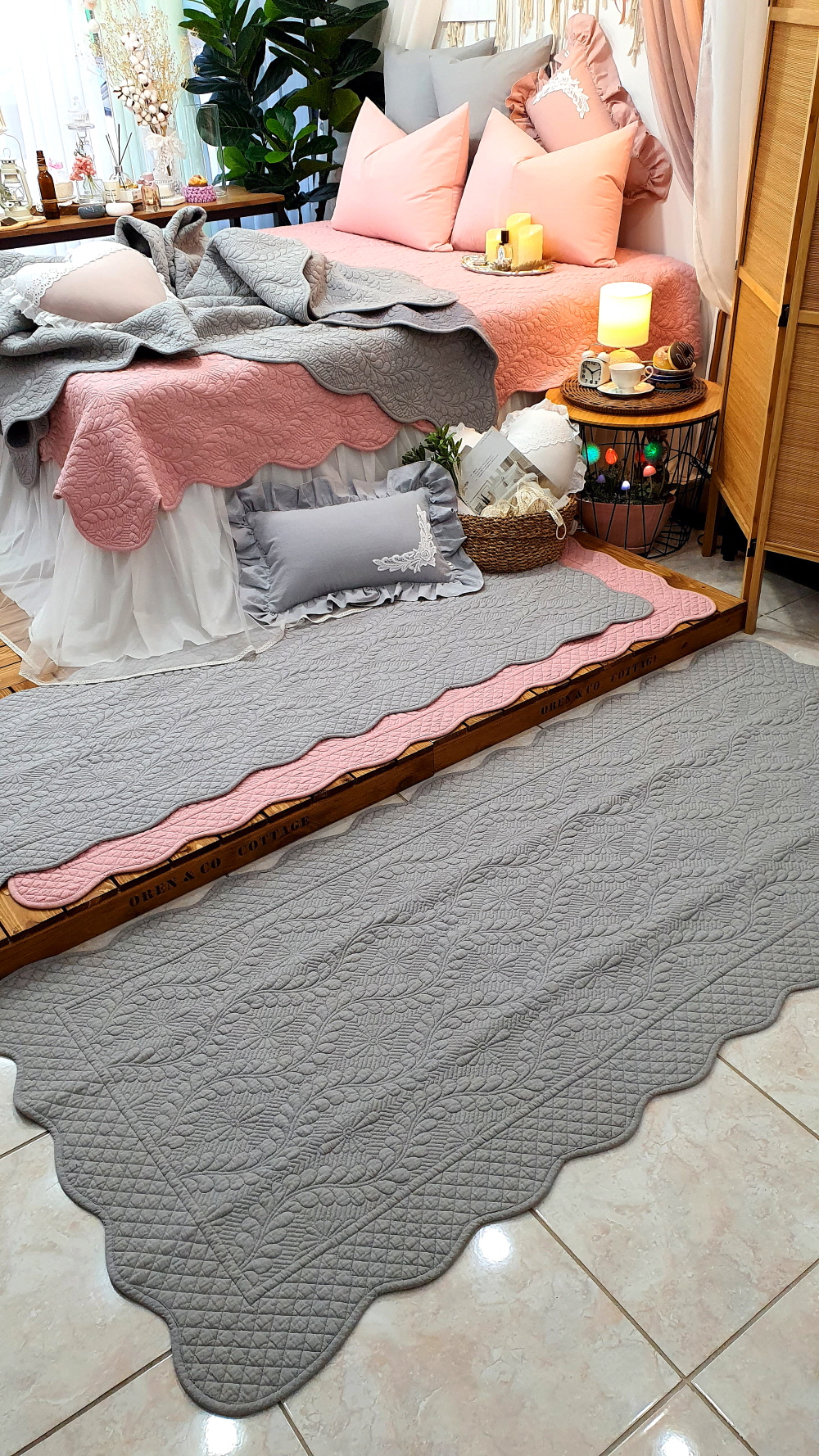 목화솜 퀼팅 돌 흙 쇼파패드 4인용 3인용 쇼파커버