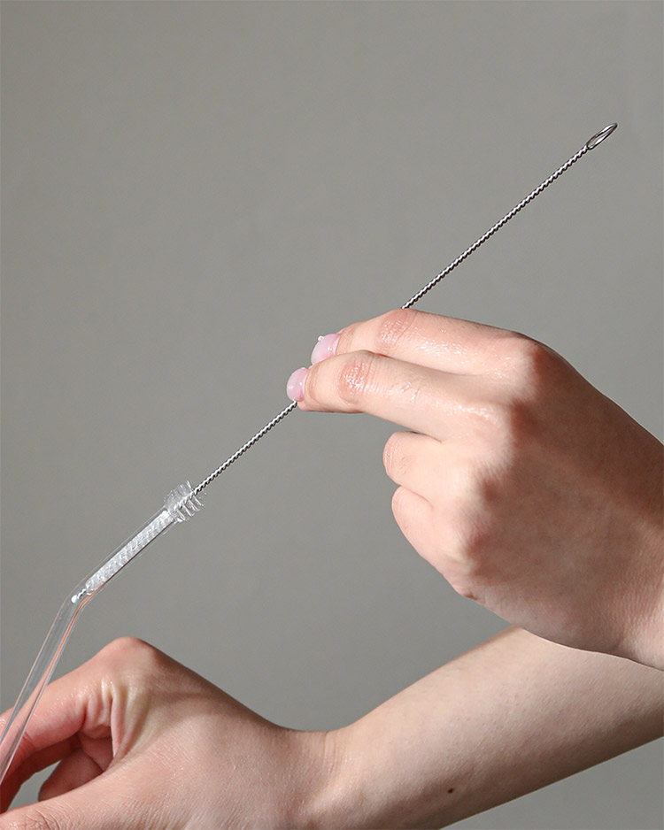 얇은 스텐 빨대세척솔 22.8cm 5개 오일병뚜껑 젖병솔(CRA0057) - 상세 이미지 2