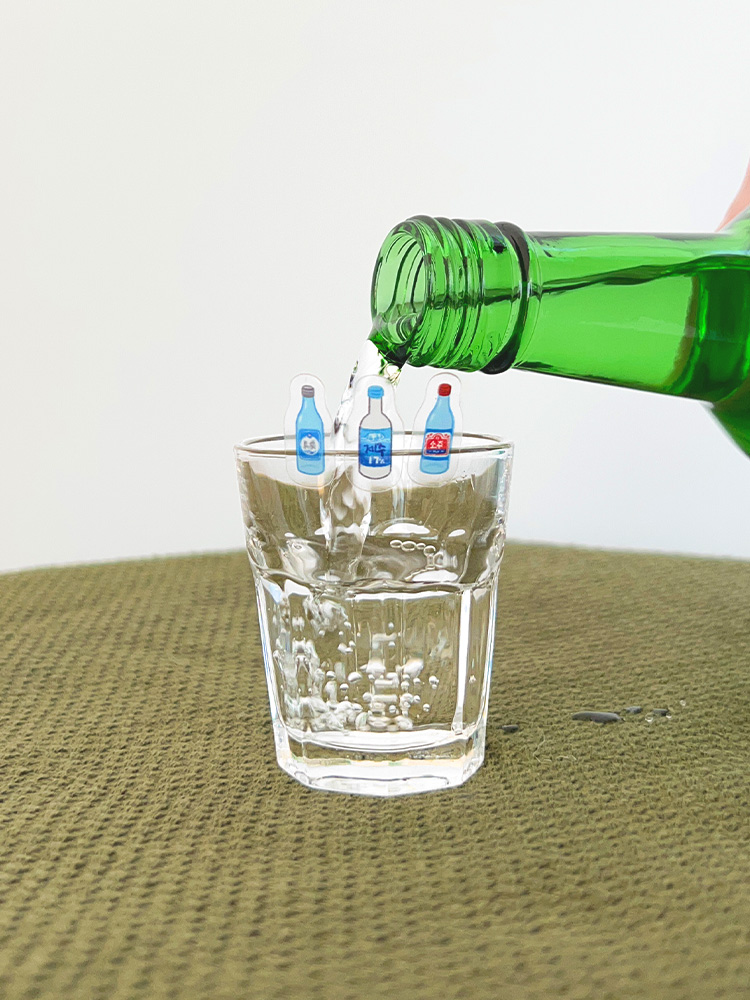 리훈 슬기로운 음주생활 리무버블스티커 소주 맥주 와인 막걸리 술4종 세트