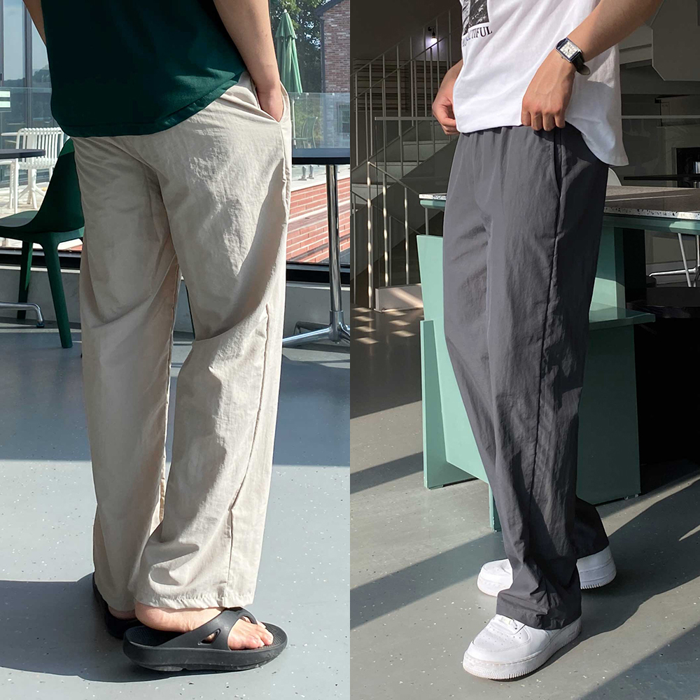 나일론와이드팬츠 나일론바지 - 상품 이미지