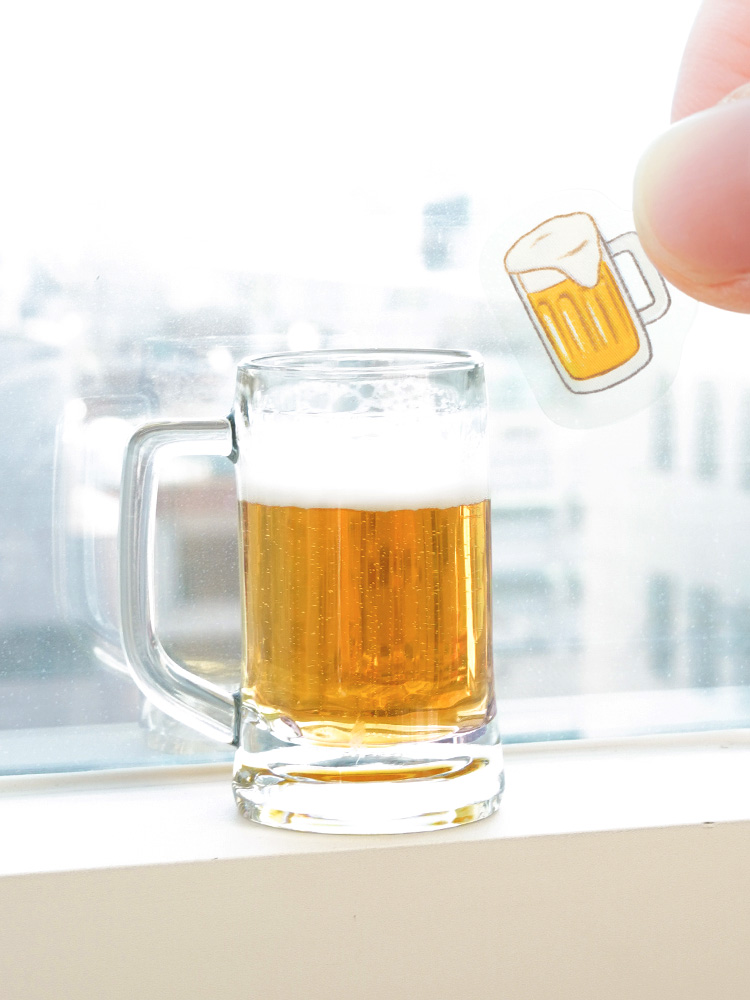 리훈 슬기로운 음주생활 리무버블스티커 소주 맥주 와인 막걸리 술4종 세트