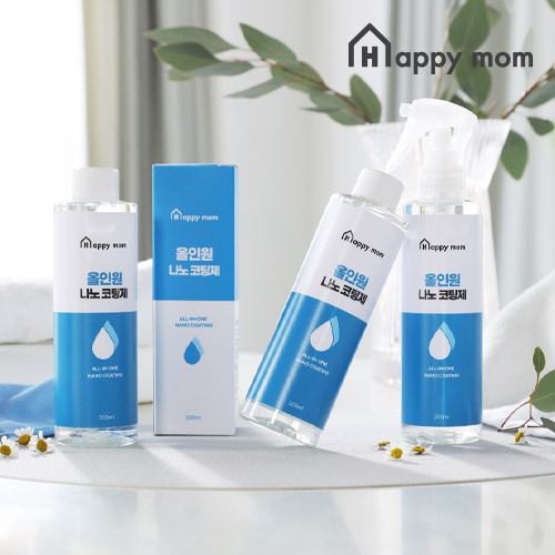 해피맘 나노코팅제 200ml 5병+버핑타올 3장 다용도코팅 코팅제 - 상품 이미지