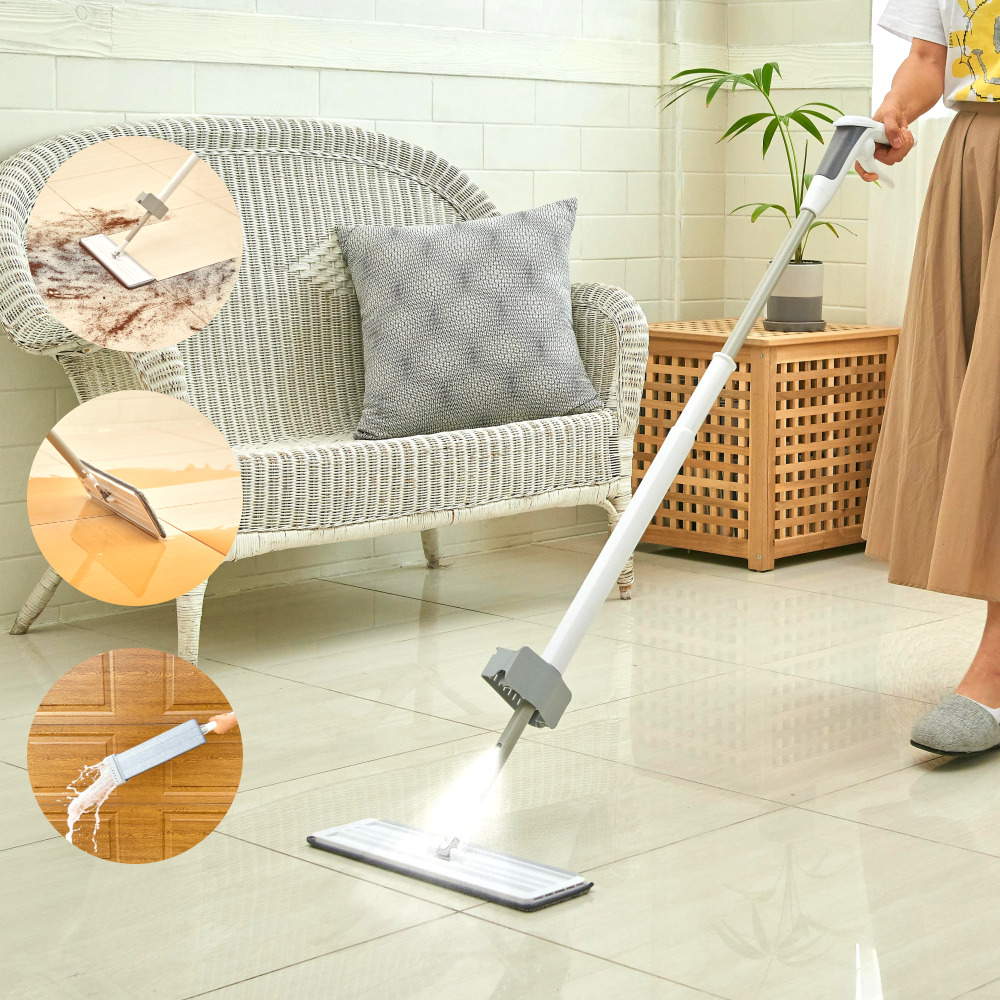 홈트너스 노터치 올인원 스프레이 밀대걸레+패드2장 물 청소기