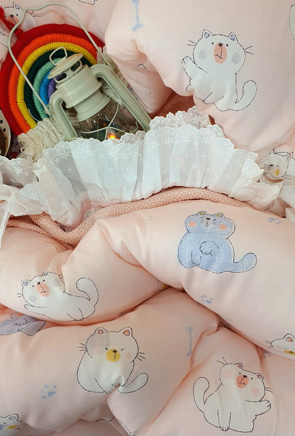 고양이 구름 모달이불 어린이이불 세트 봄가을 겨울