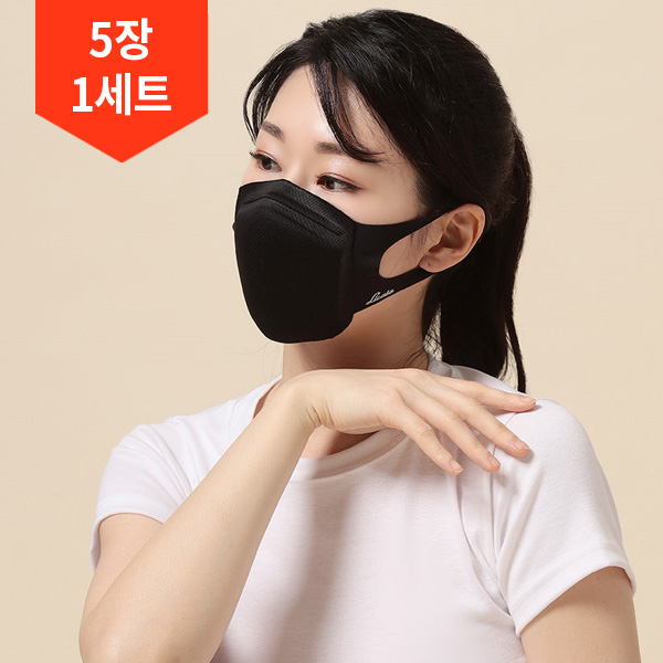 리카타 데이어 육각 마스크 향균 자외선차단 스포츠 빨아쓰는 마스크 /5개1세트 - 메인 이미지