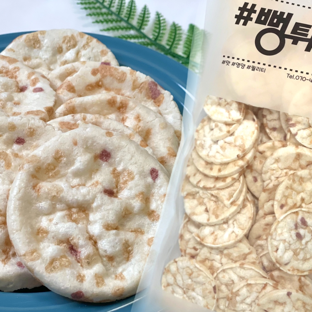 현미뻥튀기 누룽지 무설탕 쌀 뻥튀기 옛날 현미 과자 공작소