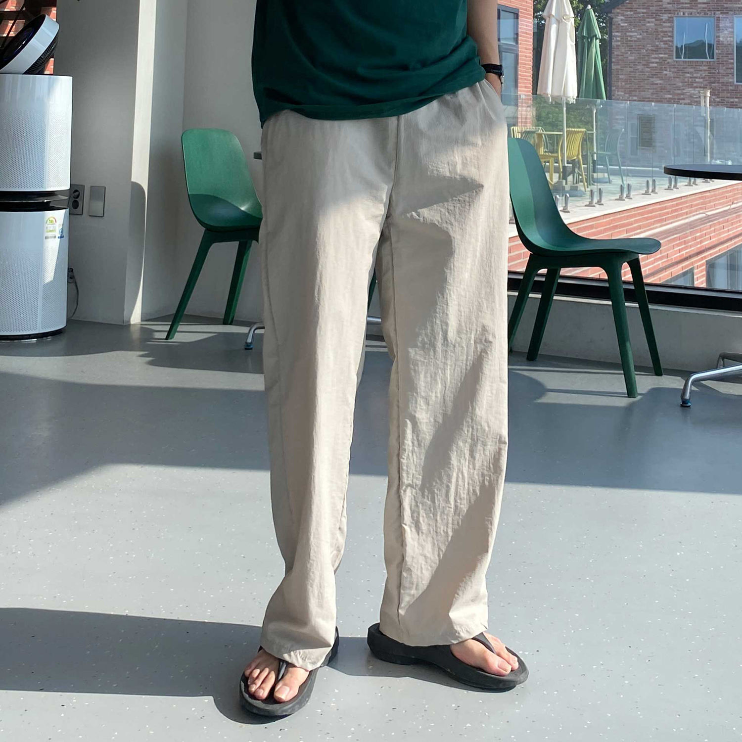 나일론와이드팬츠 나일론바지 - 상세 이미지 4