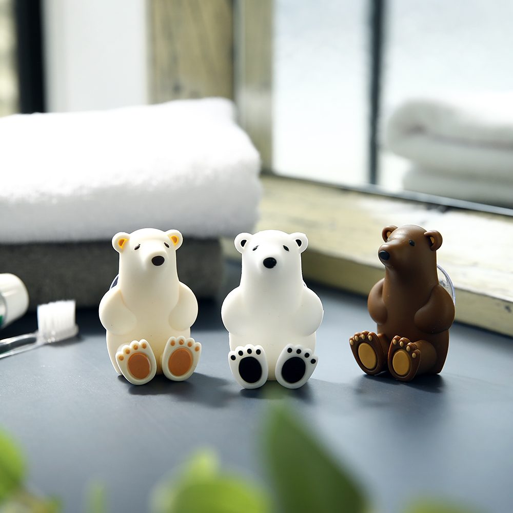 플라라 실리콘 북극곰 칫솔 꽂이 거치대 면도기 걸이 이미지 8