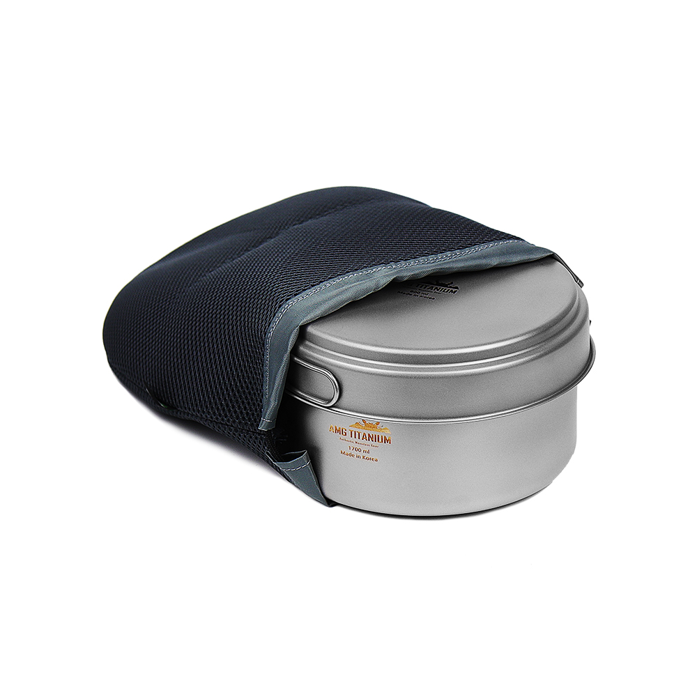 AMG 티타늄 코펠 캠핑 반합 쿠커 백패킹 1.7L +WB비너
