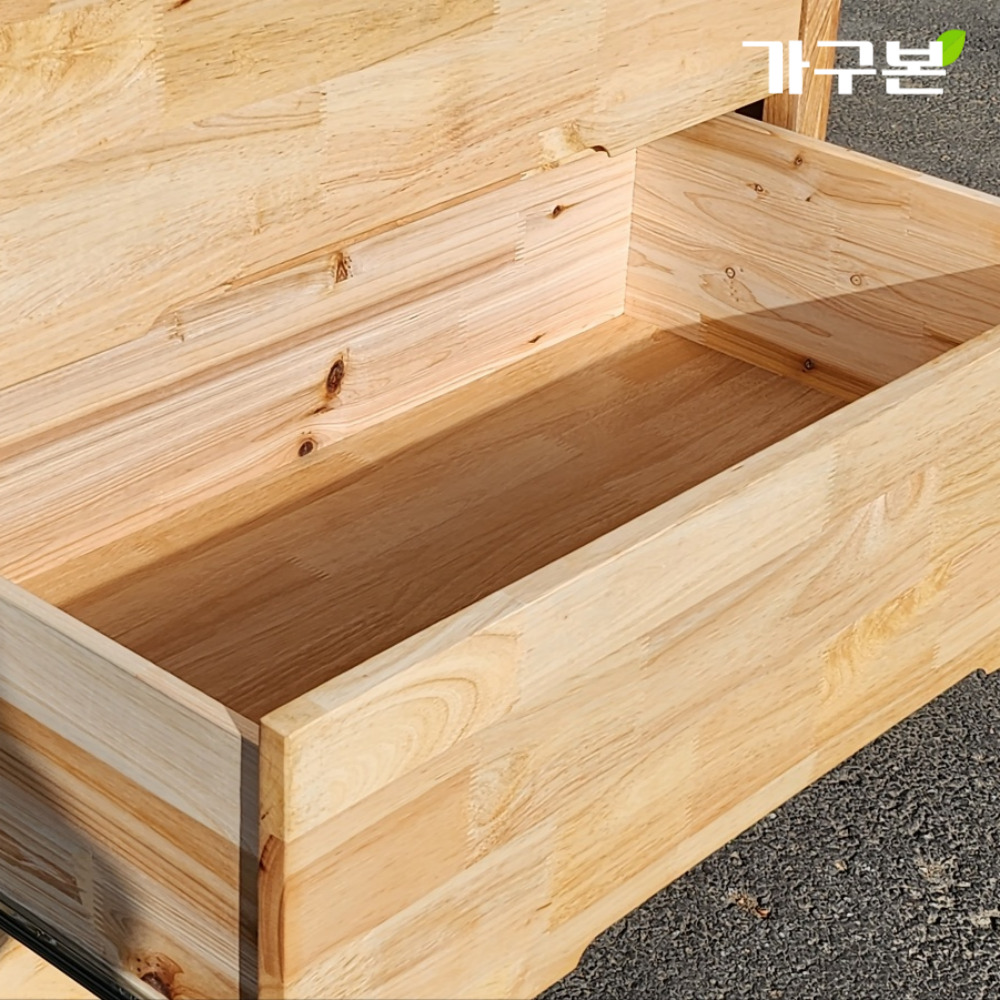 900 3단 원목서랍장 광폭서랍장 싱글슈퍼싱글 - 상세 이미지 2
