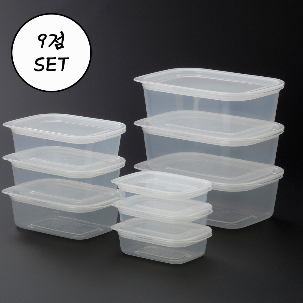 이노마타 楽ちん라쿠친 밀폐용기 사각형 9점세트