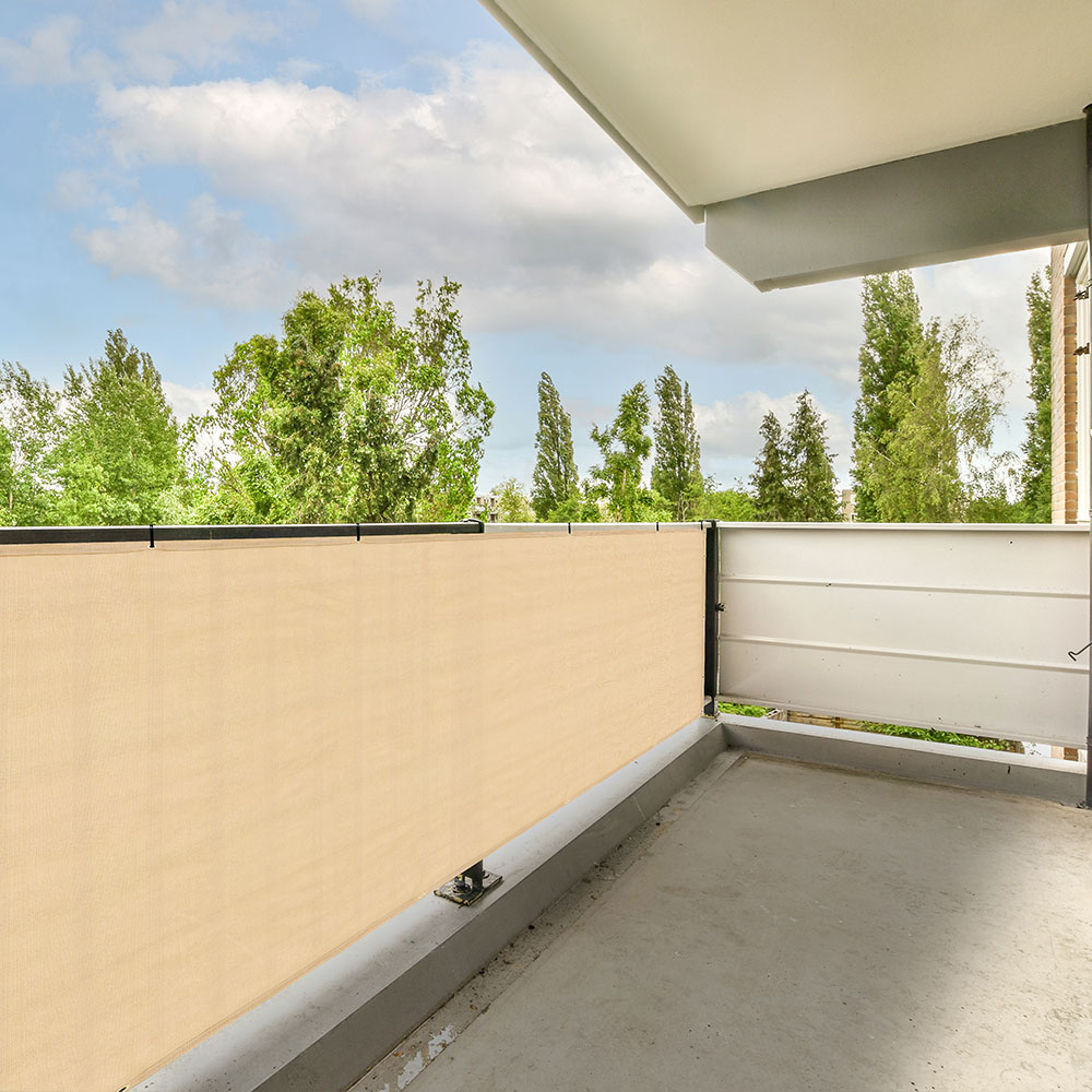 국산 테라스가림막 펜스 난간 베이지 1mx2m 그늘애